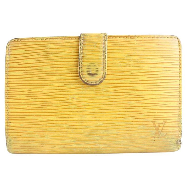 Louis Vuitton, Bags, 997 Authentic Louis Vuitton Yellow Epi Kisslock  Wallet