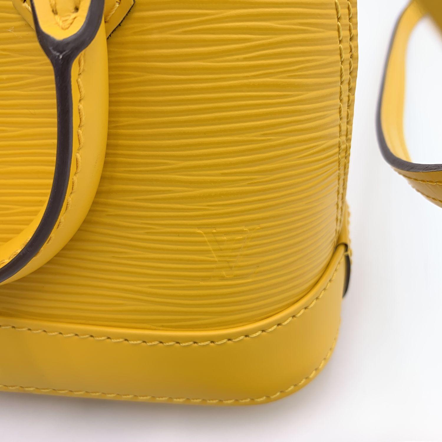 Louis Vuitton Yellow Epi Leather Alma Nano Mini Crossbody Bag 3