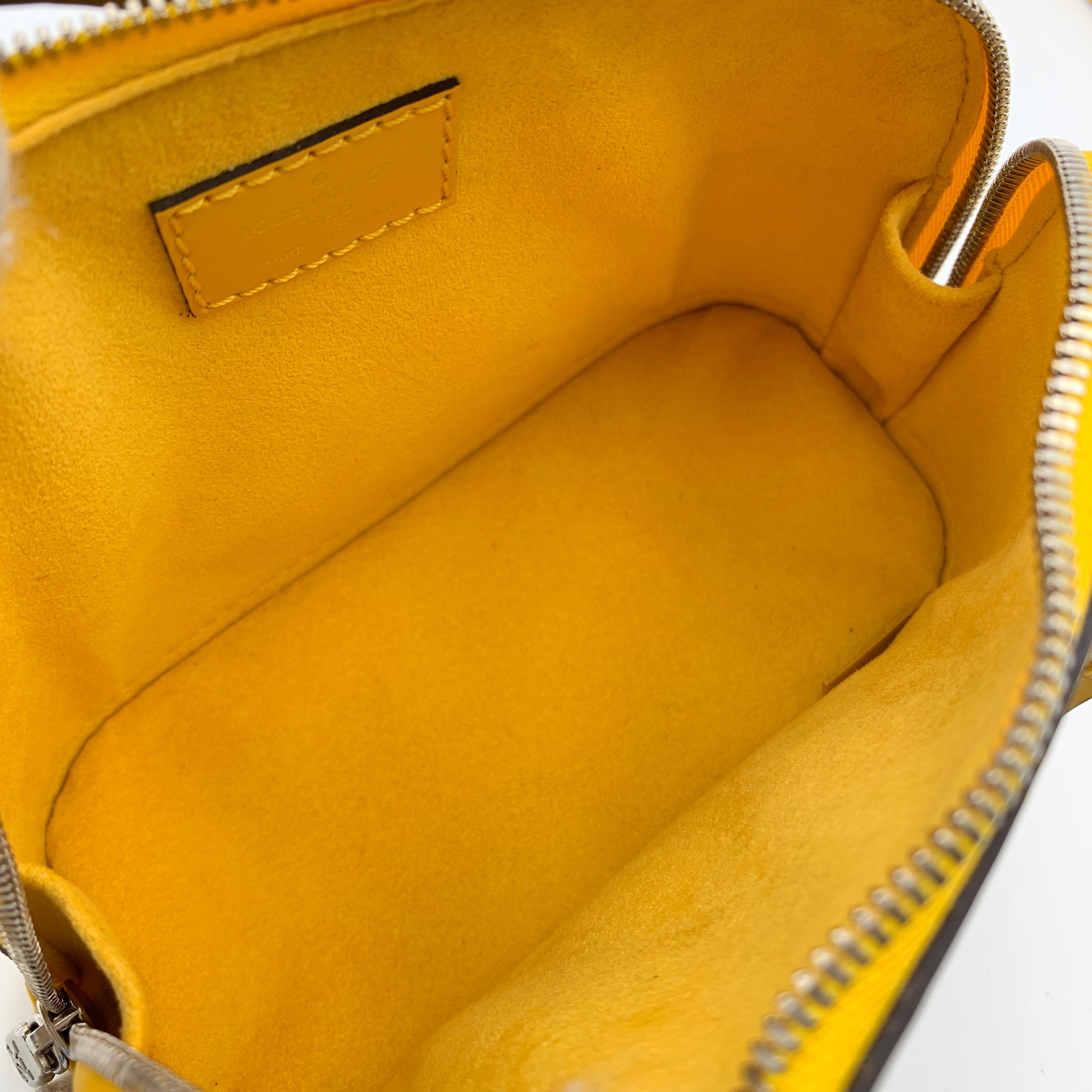 Louis Vuitton Yellow Epi Leather Alma Nano Mini Crossbody Bag 4