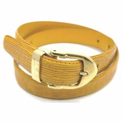 Vintage Louis Vuitton Yellow Epi Leather Ceinture Belt 861749