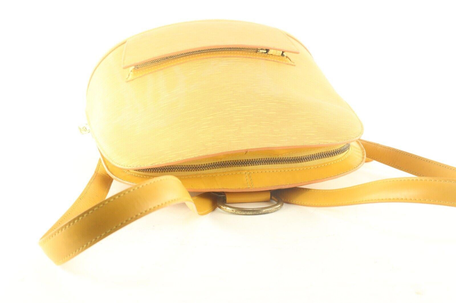 Louis Vuitton Yellow Epi Leather Gobelin Medium Backpack 6LV117K For Sale 7
