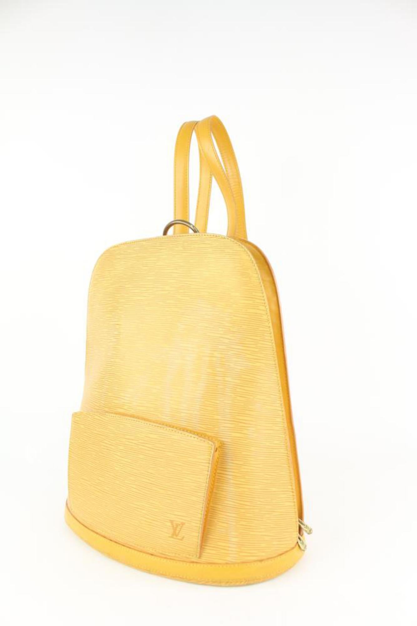Louis Vuitton Yellow Epi Leather Gobelins Backpack 108lv58 5