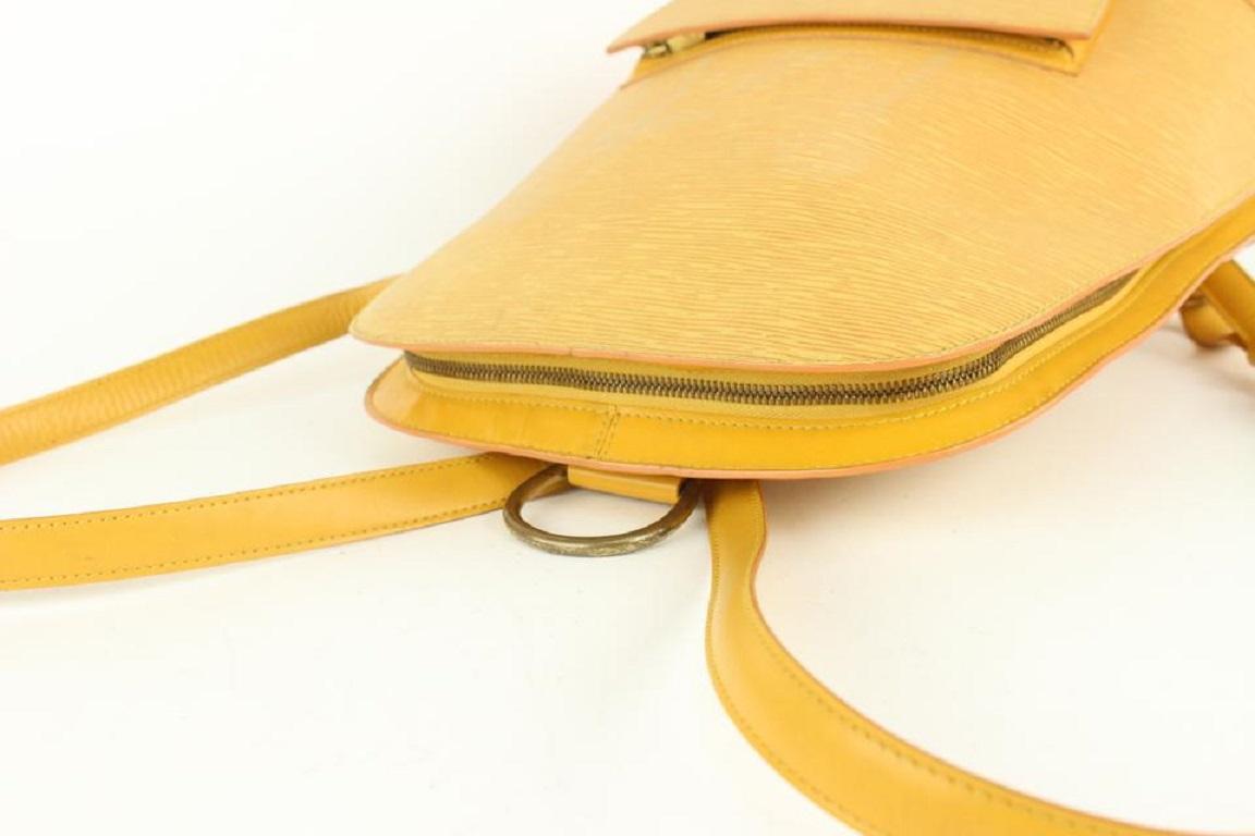 Louis Vuitton Yellow Epi Leather Gobelins Backpack 108lv58 In Good Condition In Dix hills, NY