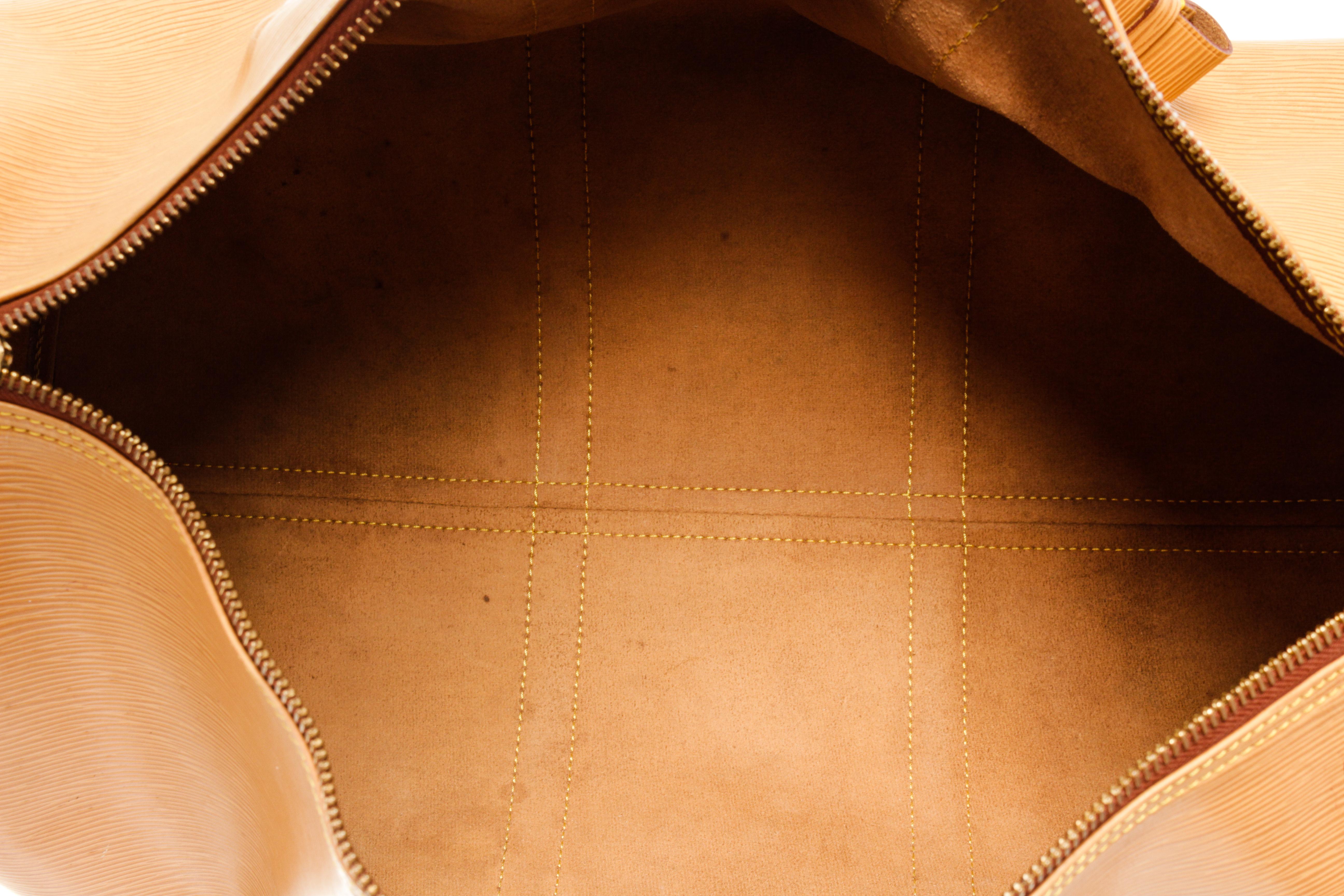 Louis Vuitton Yellow Epi Leather Keepall 50 cm Duffle Luggage Bag 6