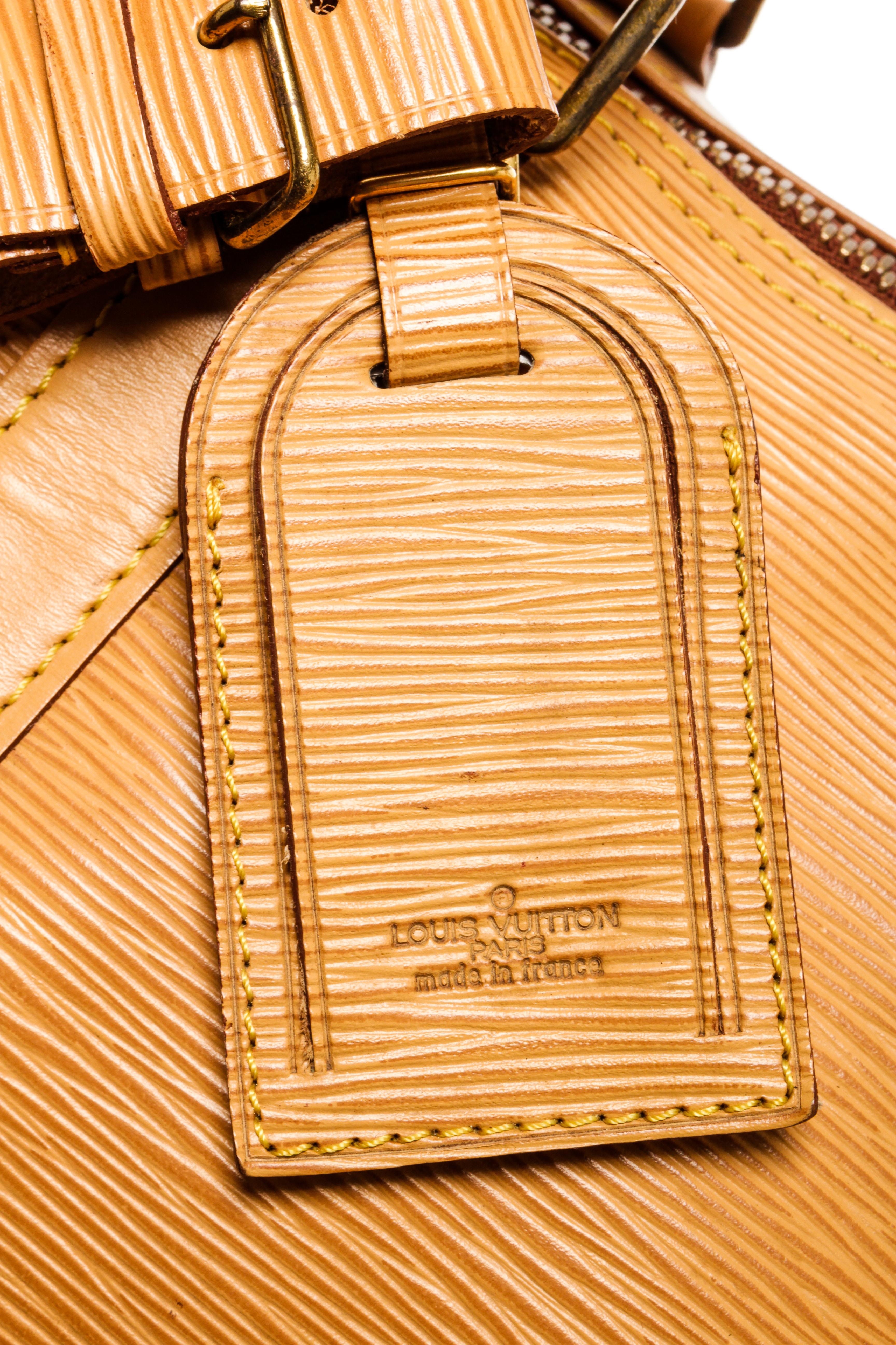 Louis Vuitton Yellow Epi Leather Keepall 50 cm Duffle Luggage Bag 5