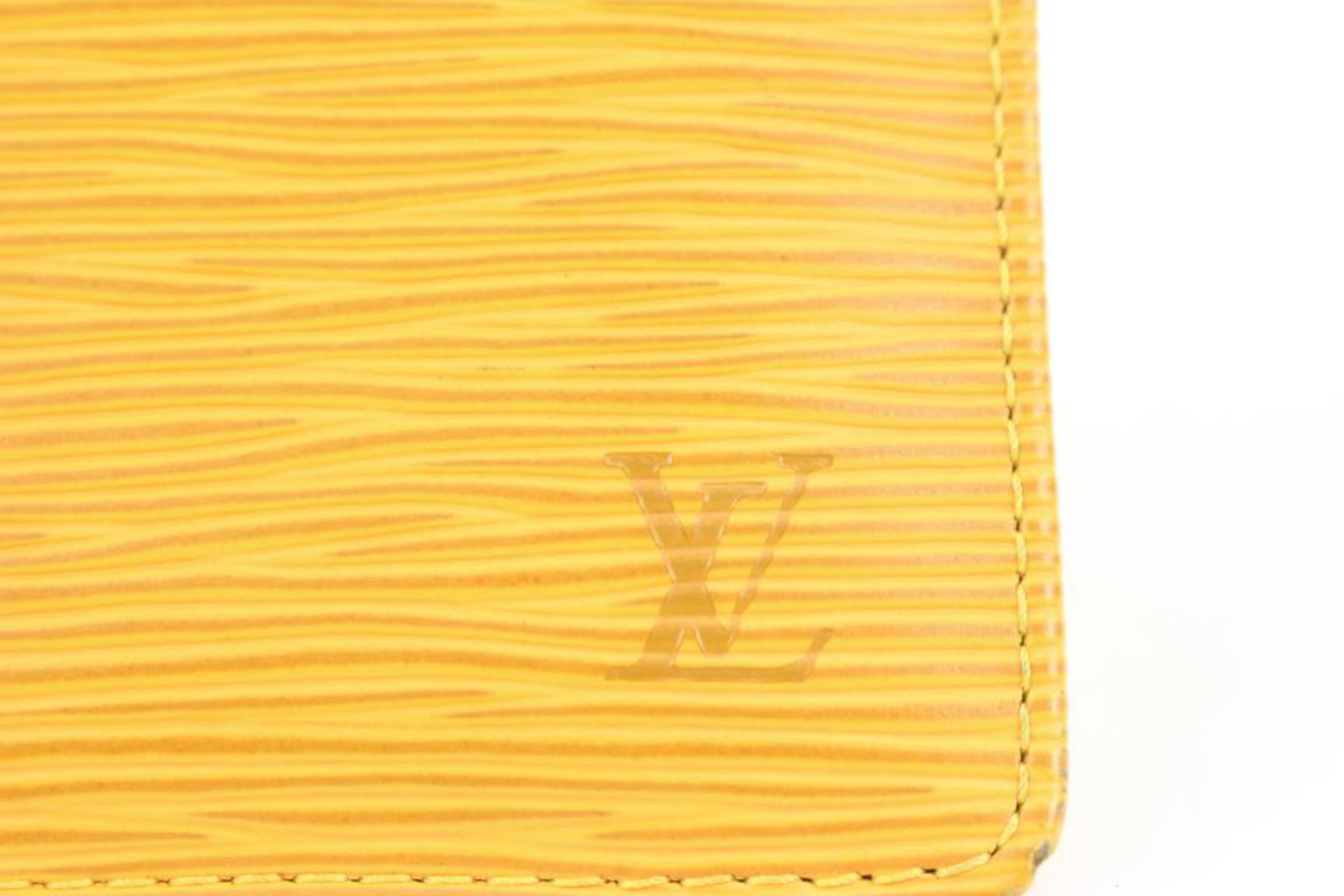 Louis Vuitton Yellow Epi Leather Key Pouch Keychain Pochette Cles s214lv79 For Sale 4