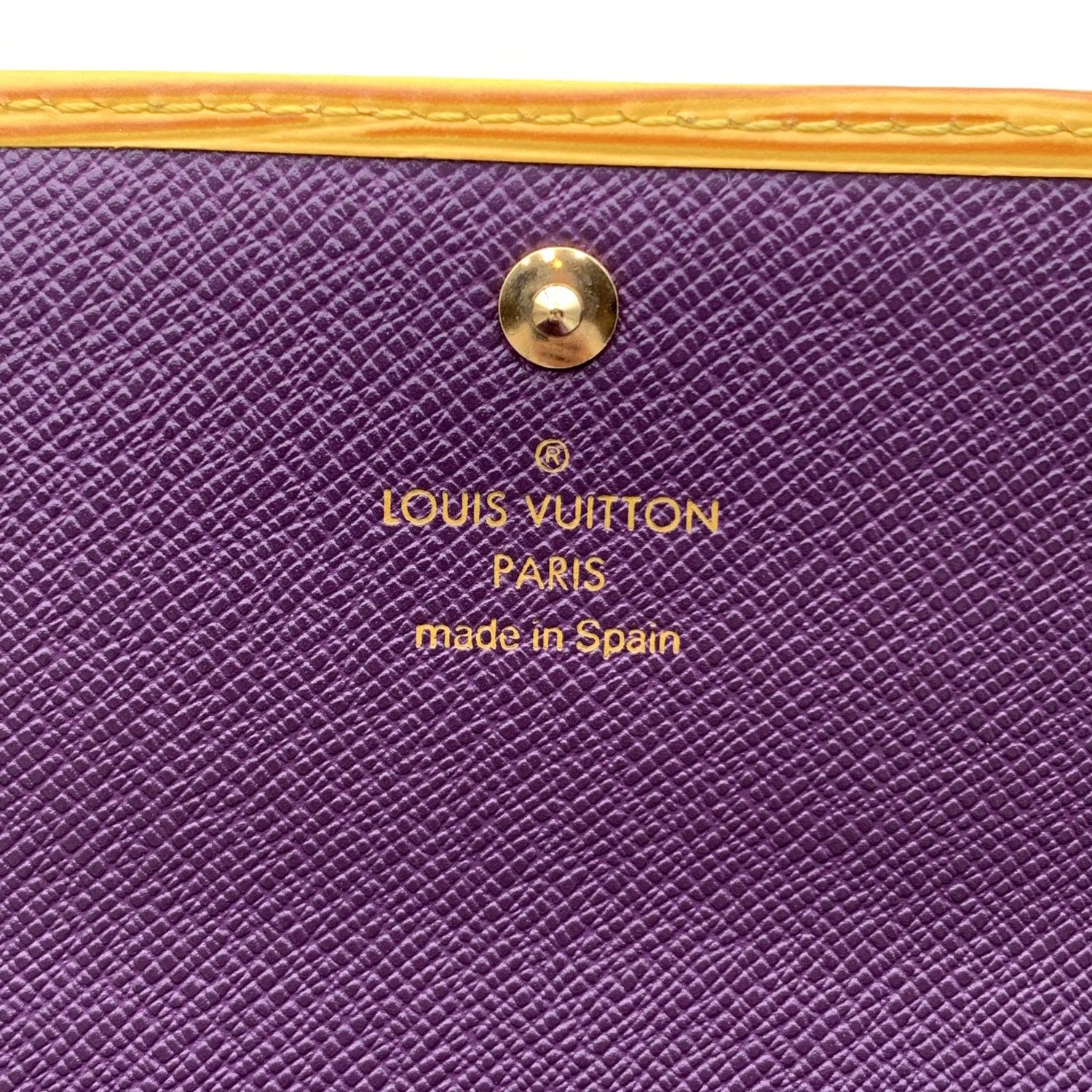 Louis Vuitton Yellow Epi Leather Long International Wallet Coin Purse 1