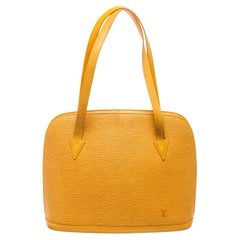  Louis Vuitton Yellow Epi Leather Lussac Shoulder Bag
