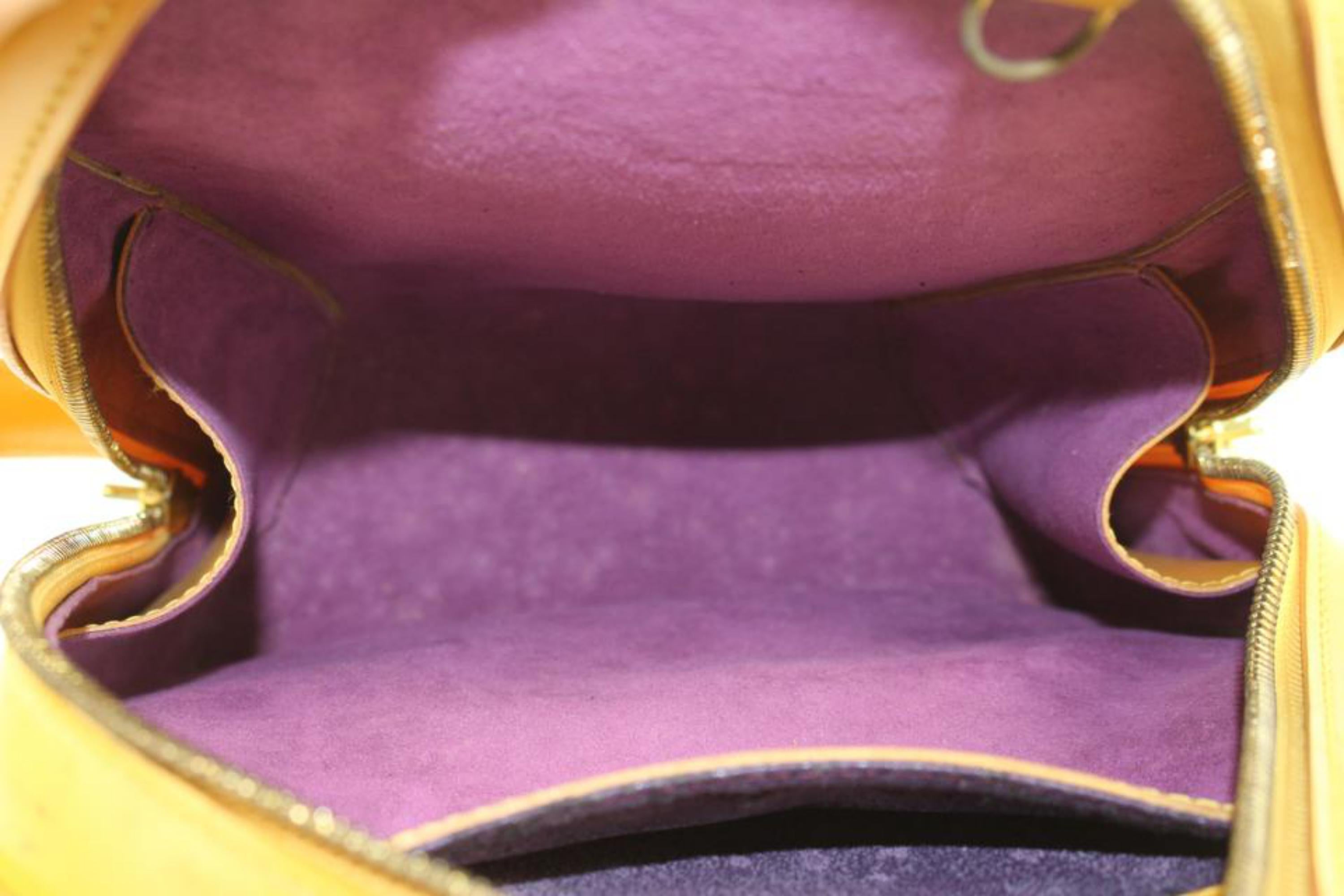 Louis Vuitton sac à dos Mabillon en cuir épi jaune 2lv1106 en vente 3