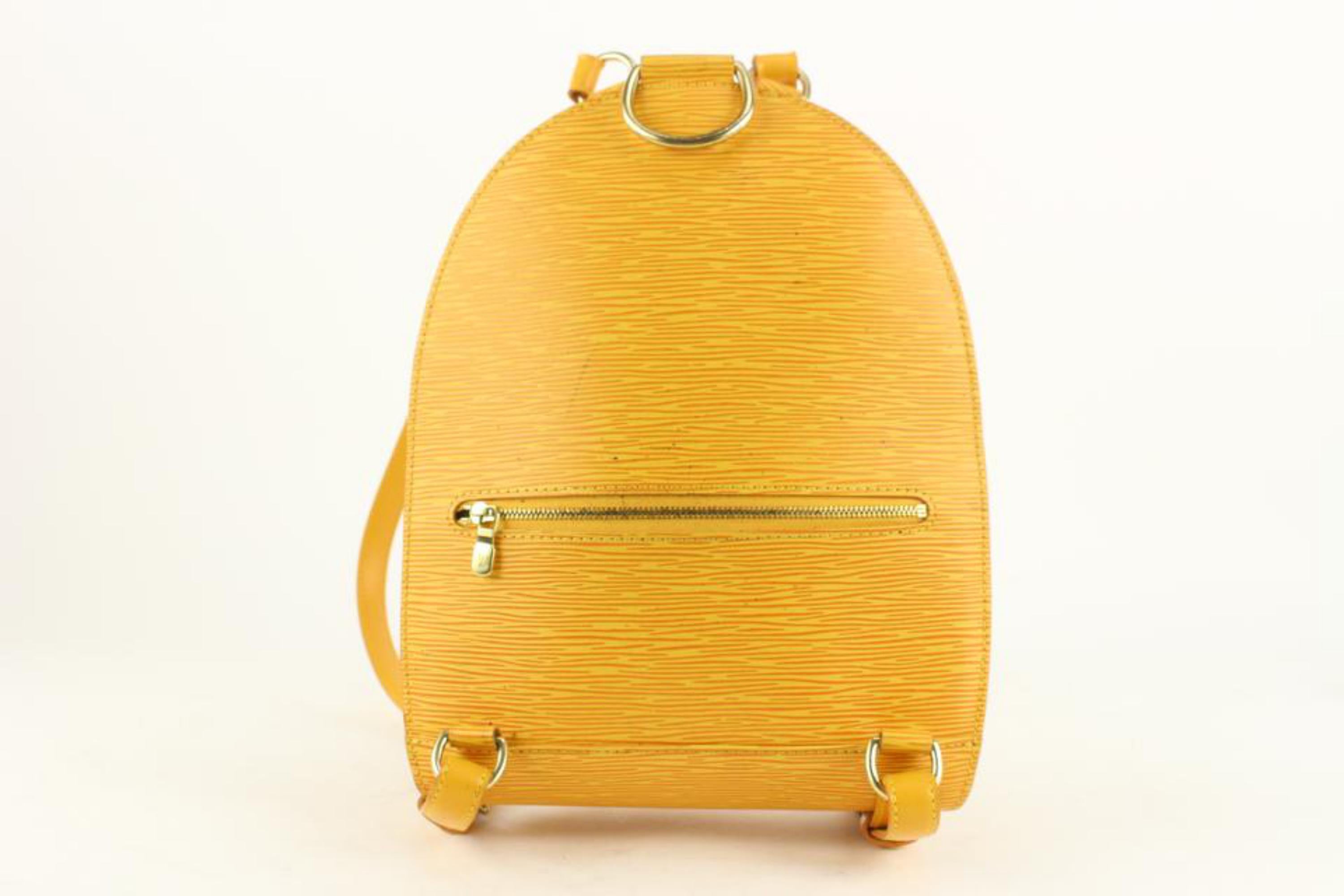 Louis Vuitton sac à dos Mabillon en cuir épi jaune 2lv1106 en vente 1