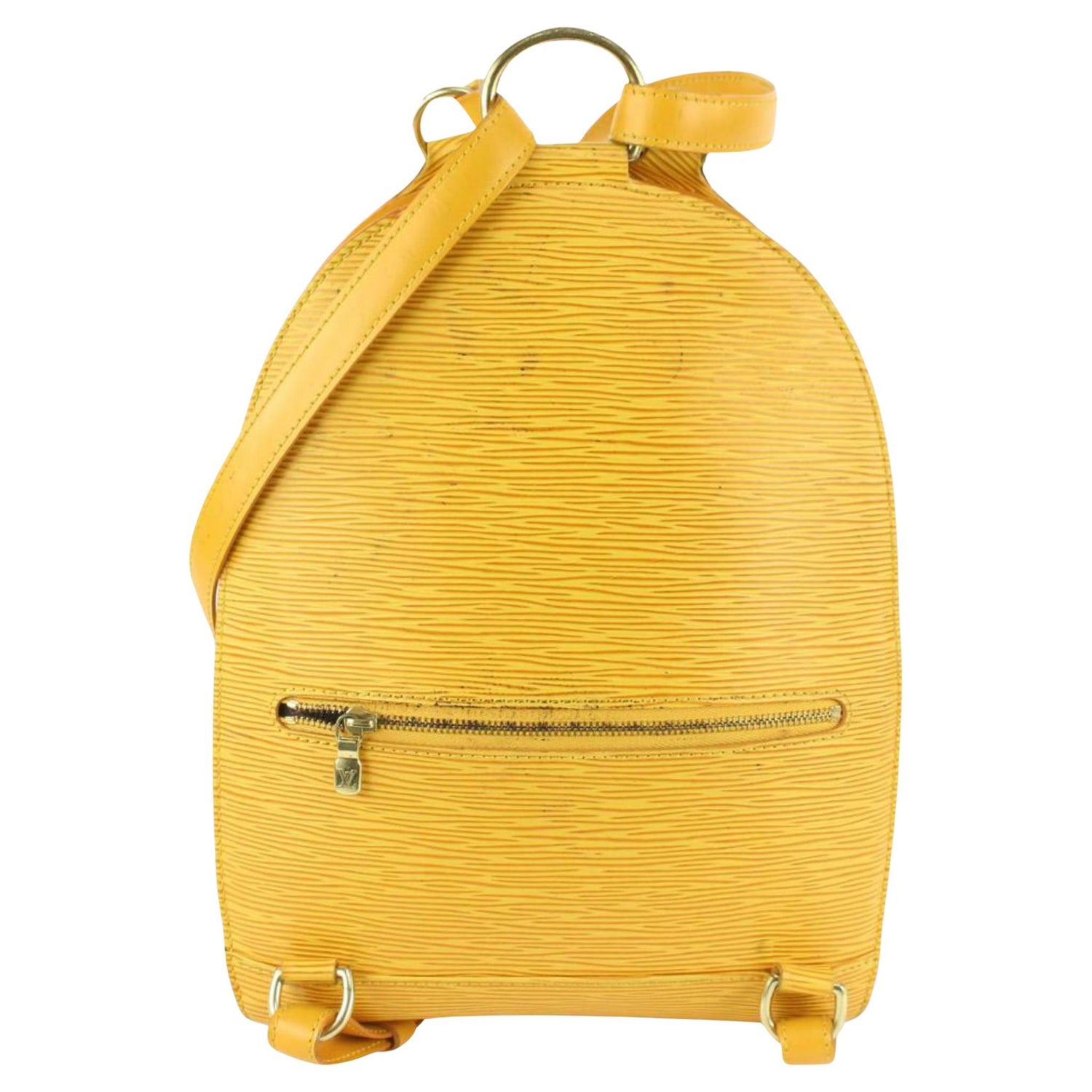 Louis Vuitton Yellow EPI Leather Mabillon Backpack 2lv1106