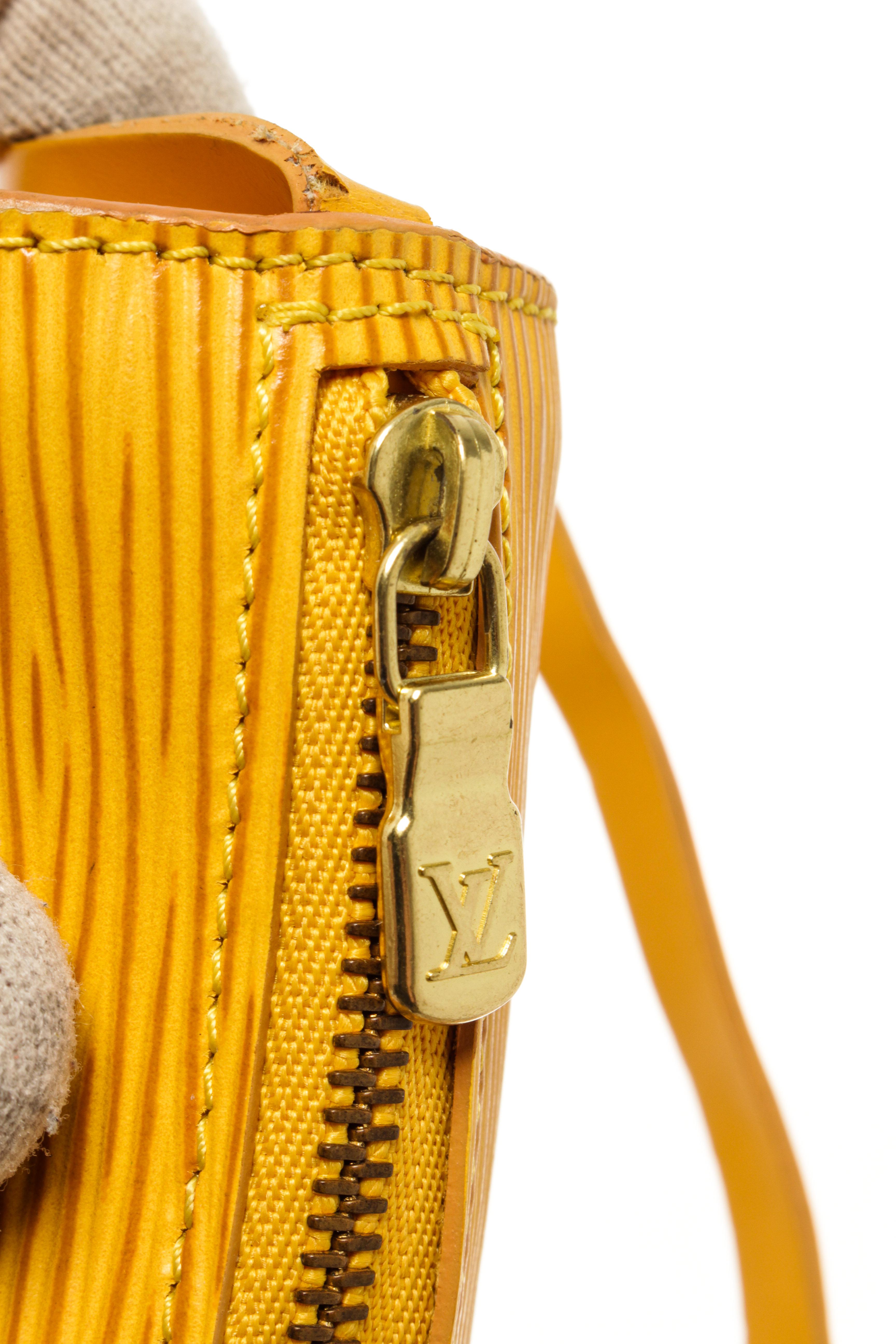 Women's Louis Vuitton Yellow Epi Leather Mini Papillon Shoulder Bag