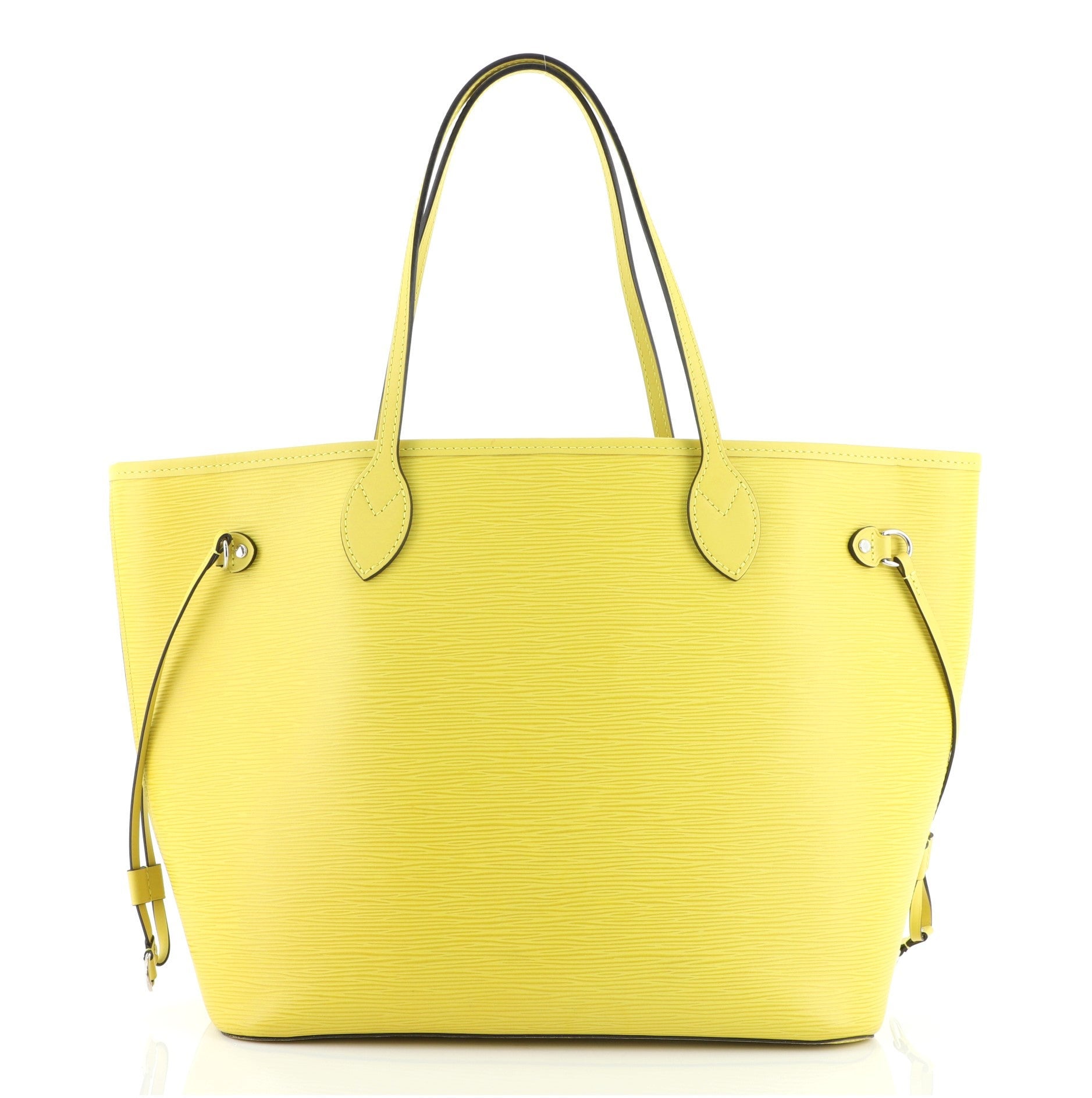 Louis Vuitton Gelb Epi Leder Neverfull MM Tragetasche im Angebot