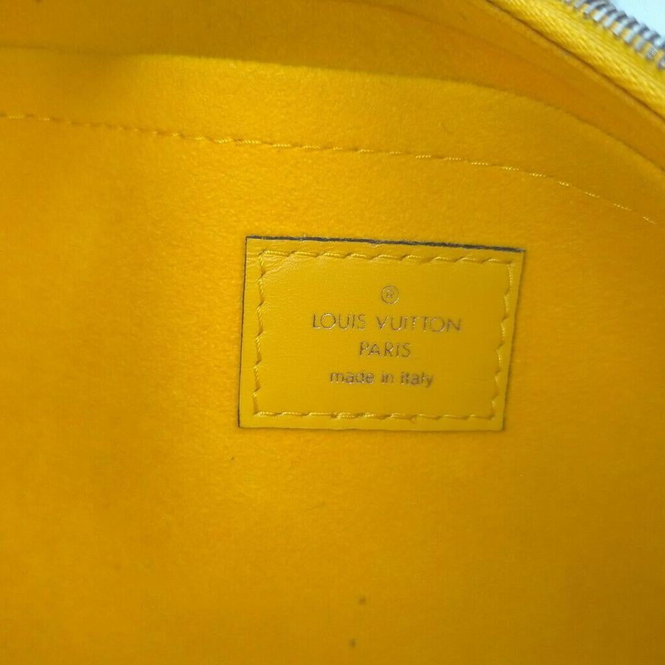 Louis Vuitton Yellow Epi Leather Neverfull Pochette GM Wristlet Pouch 863415 For Sale 5