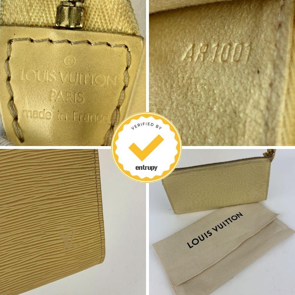 Beige Louis Vuitton Yellow Epi Leather Pochette Accessoires 24 Shoulder Bag
