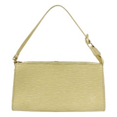 Louis Vuitton Yellow Epi Leather Pochette Accessoires 24 Shoulder Bag