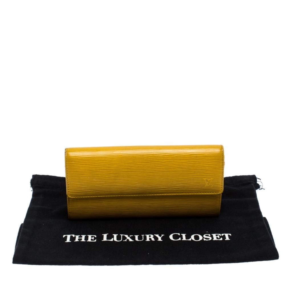 Louis Vuitton Yellow Epi Leather Sarah Wallet 6