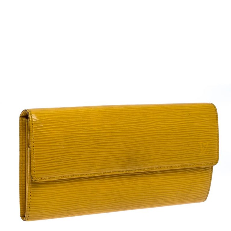 Louis Vuitton Yellow Epi Leather Elise Compact Wallet 26lvs1223