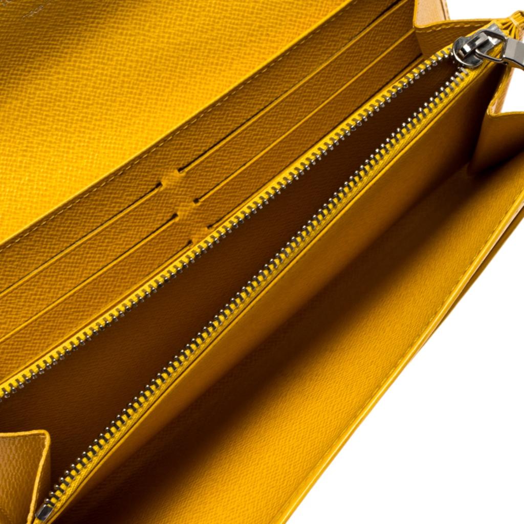 Louis Vuitton Yellow Epi Leather Sarah Wallet 4