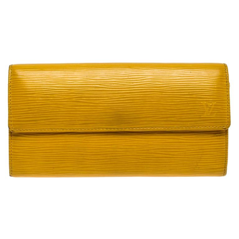 Louis Vuitton Yellow Epi Leather Sarah Wallet