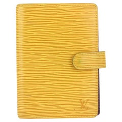 Louis Vuitton Yellow Epi Leather Small Ring Agenda PM Diary Cover 145lv729