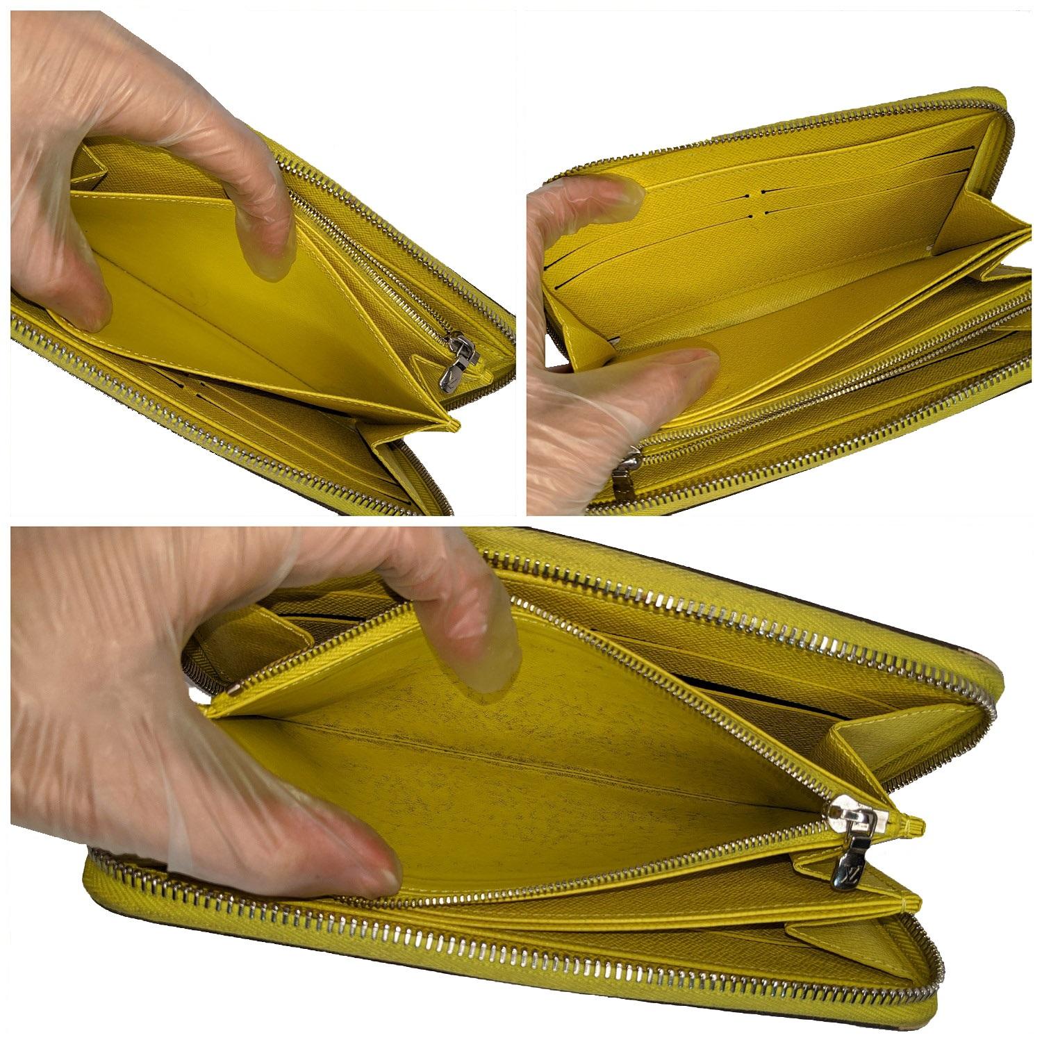 Louis Vuitton Yellow EPI Leather Zippy Wallet In Good Condition In Scottsdale, AZ