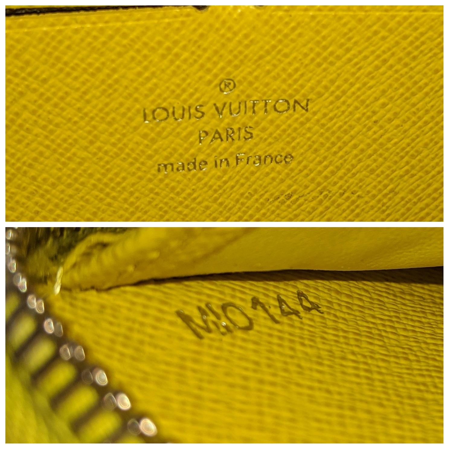Women's or Men's Louis Vuitton Yellow EPI Leather Zippy Wallet