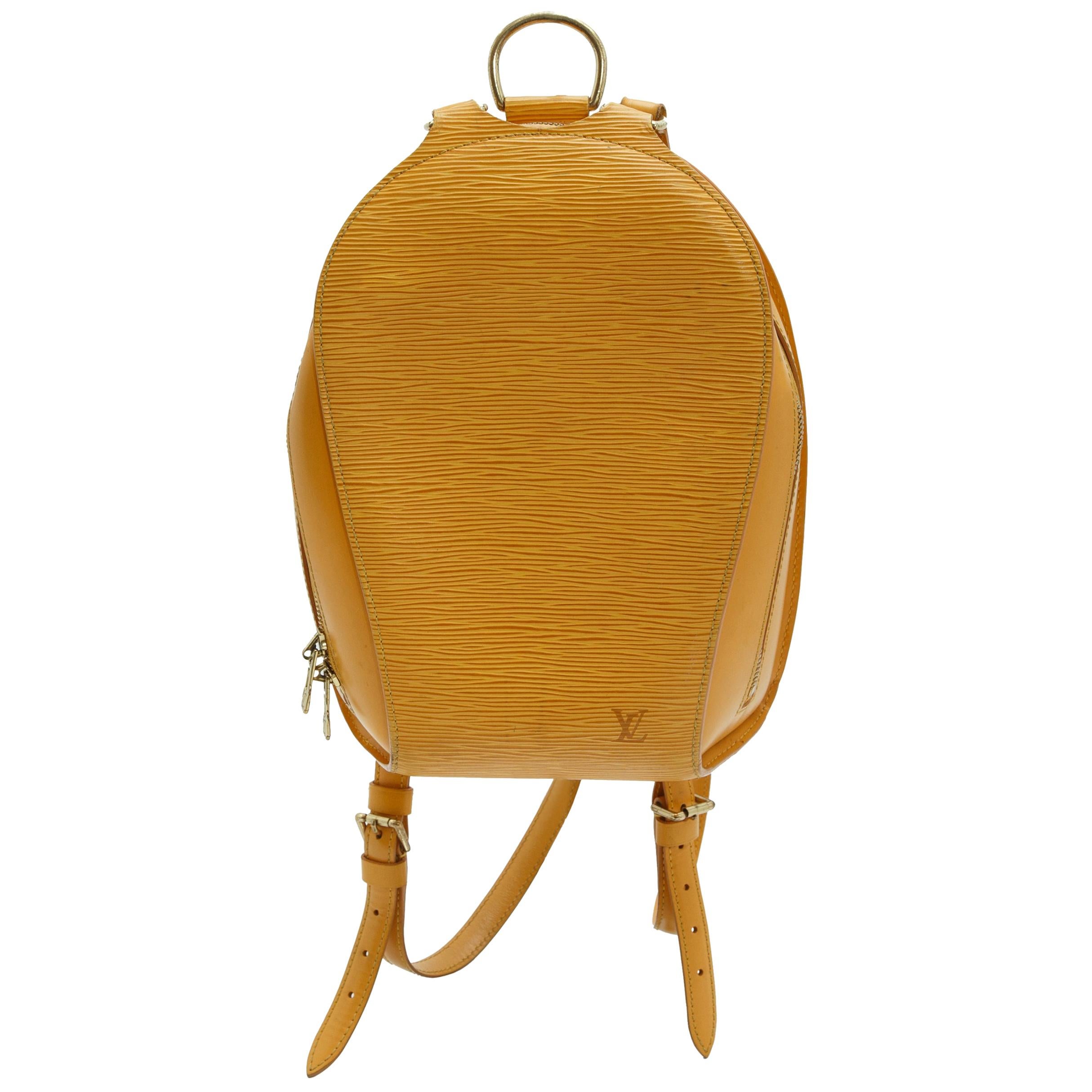 Louis Vuitton Yellow Epi Mabillon Backpack