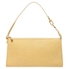Louis Vuitton Yellow Epi Pochette Accessories Bag