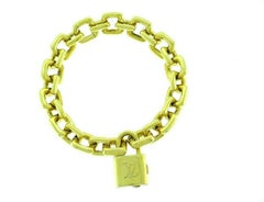 Louis Vuitton - Bracelet chaîne en or jaune avec breloque médaillon