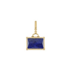 Louis Vuitton Yellow Gold Lapis Lazuli Suitcase Charm