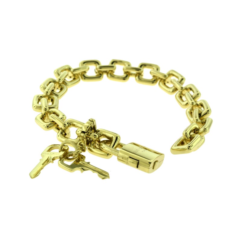 Louis Vuitton Gold Padlock And Keys Charm Bracelet Available For Immediate  Sale At Sotheby's