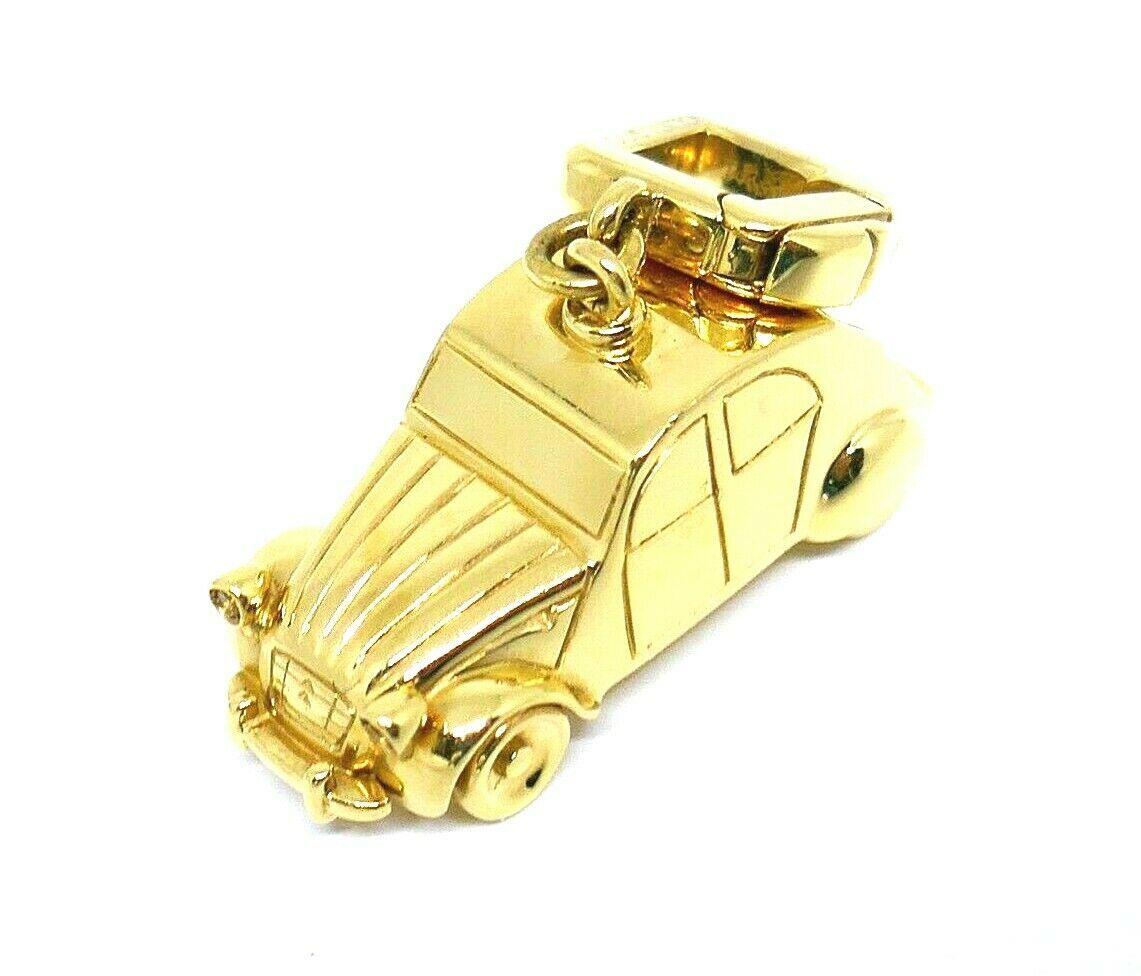Louis Vuitton Yellow Gold Vintage Car Charm In Excellent Condition In Beverly Hills, CA