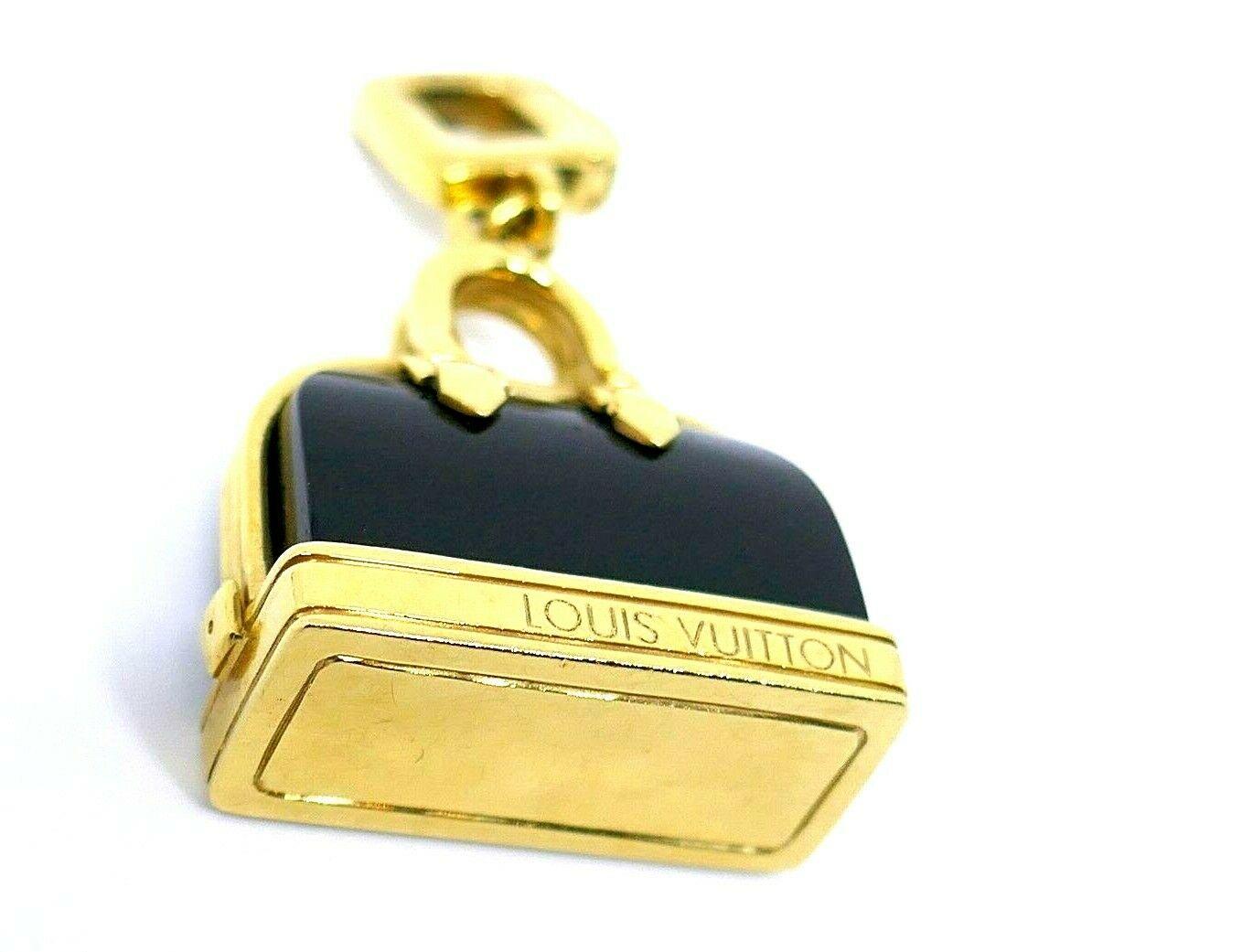 Women's or Men's Louis Vuitton Yellow Gold Onyx Handbag Vintage Charm