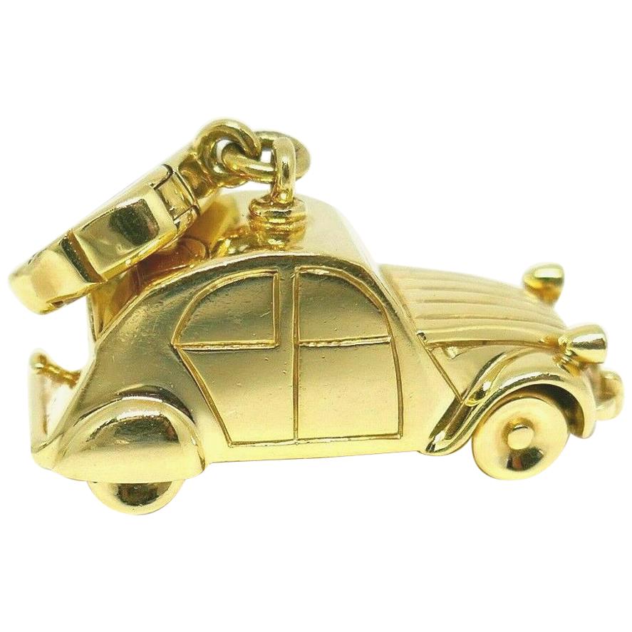 Louis Vuitton Yellow Gold Vintage Car Charm