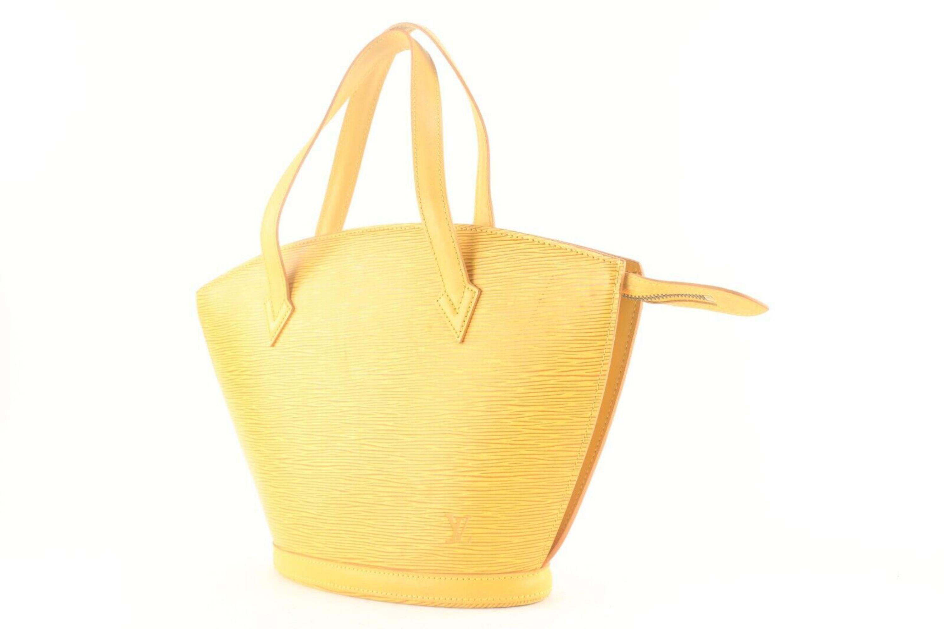 Louis Vuitton Yellow Leather Epi Saint Jacques Tote 1LV717K In Good Condition For Sale In Dix hills, NY