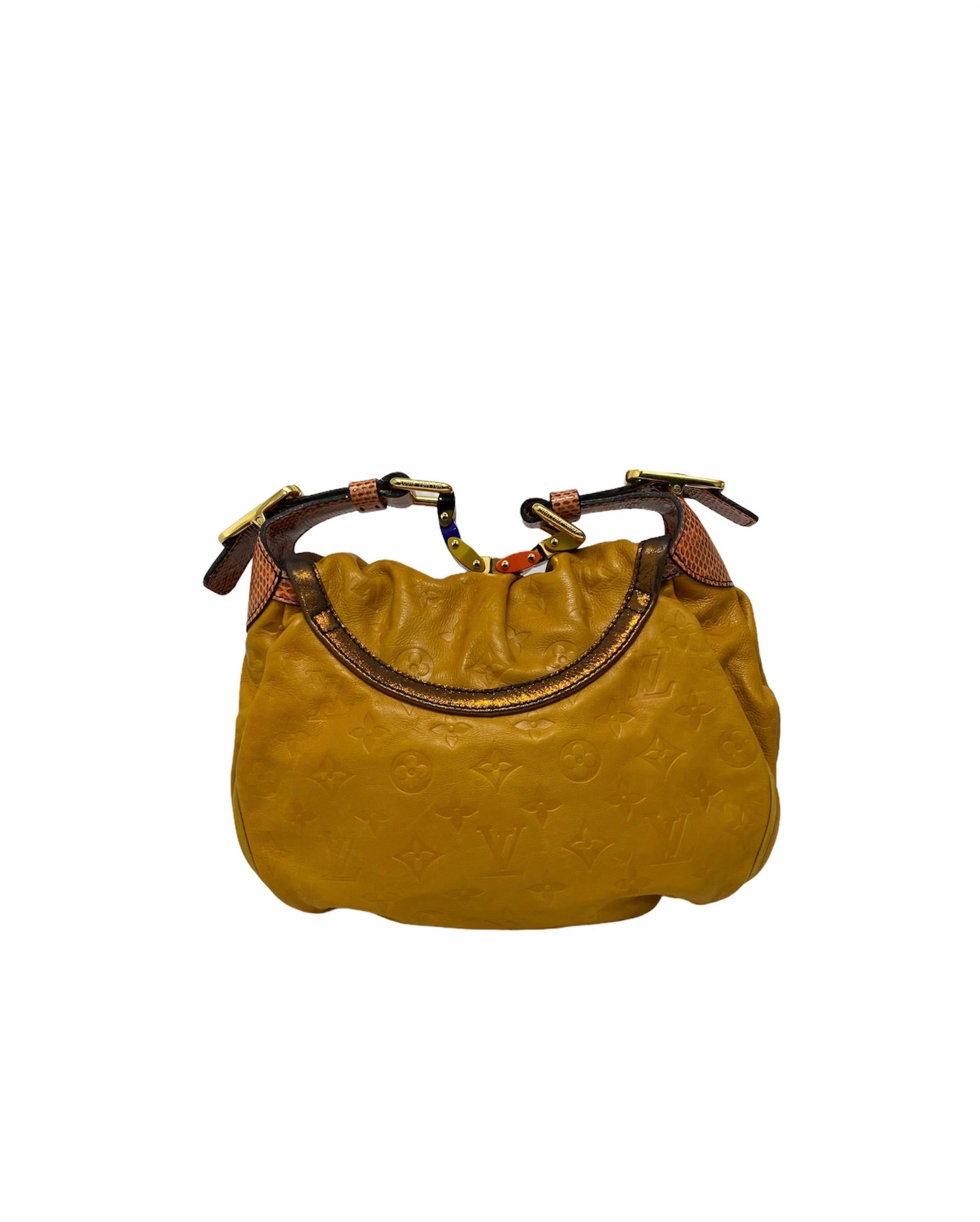 Louis Vuitton Yellow Leather Kalahari Paprika Limited Edition Bag 1