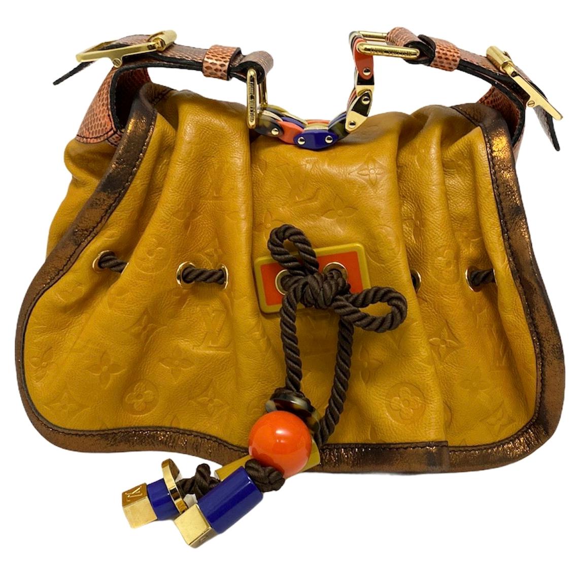 Louis Vuitton Yellow Leather Kalahari Paprika Limited Edition Bag