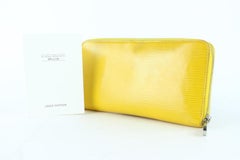 Louis Vuitton Yellow Long Epi Leather Zippy 233800 Wallet