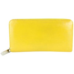 Louis Vuitton Yellow Long Epi Leather Zippy 233800 Wallet