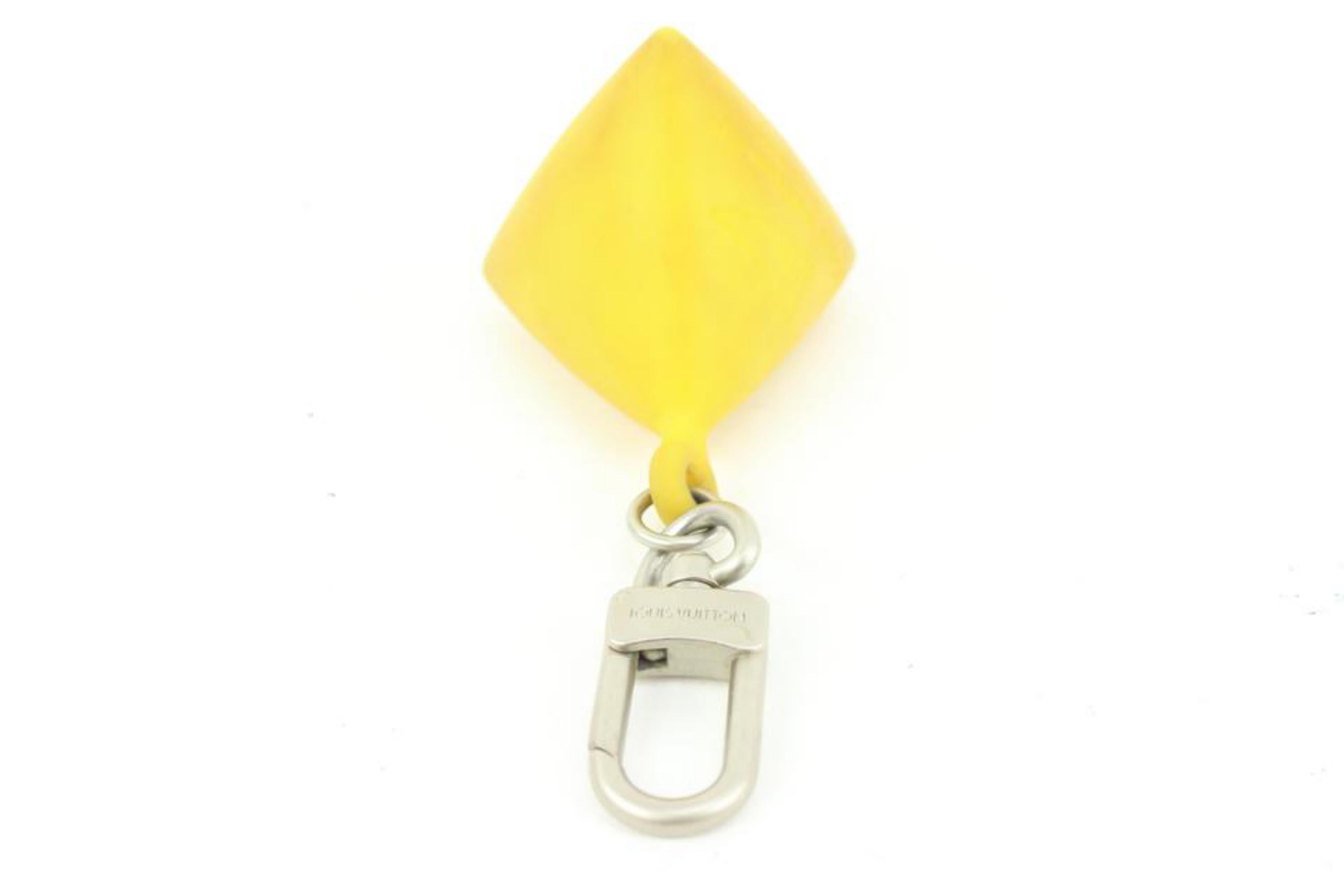 Women's or Men's Louis Vuitton Yellow LV America's Cup Keychain Pendant Bag Charm 83lk422s For Sale