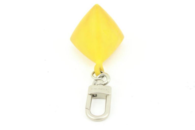 Louis Vuitton Yellow LV America's Cup Keychain Pendant Bag Charm 83lk422s