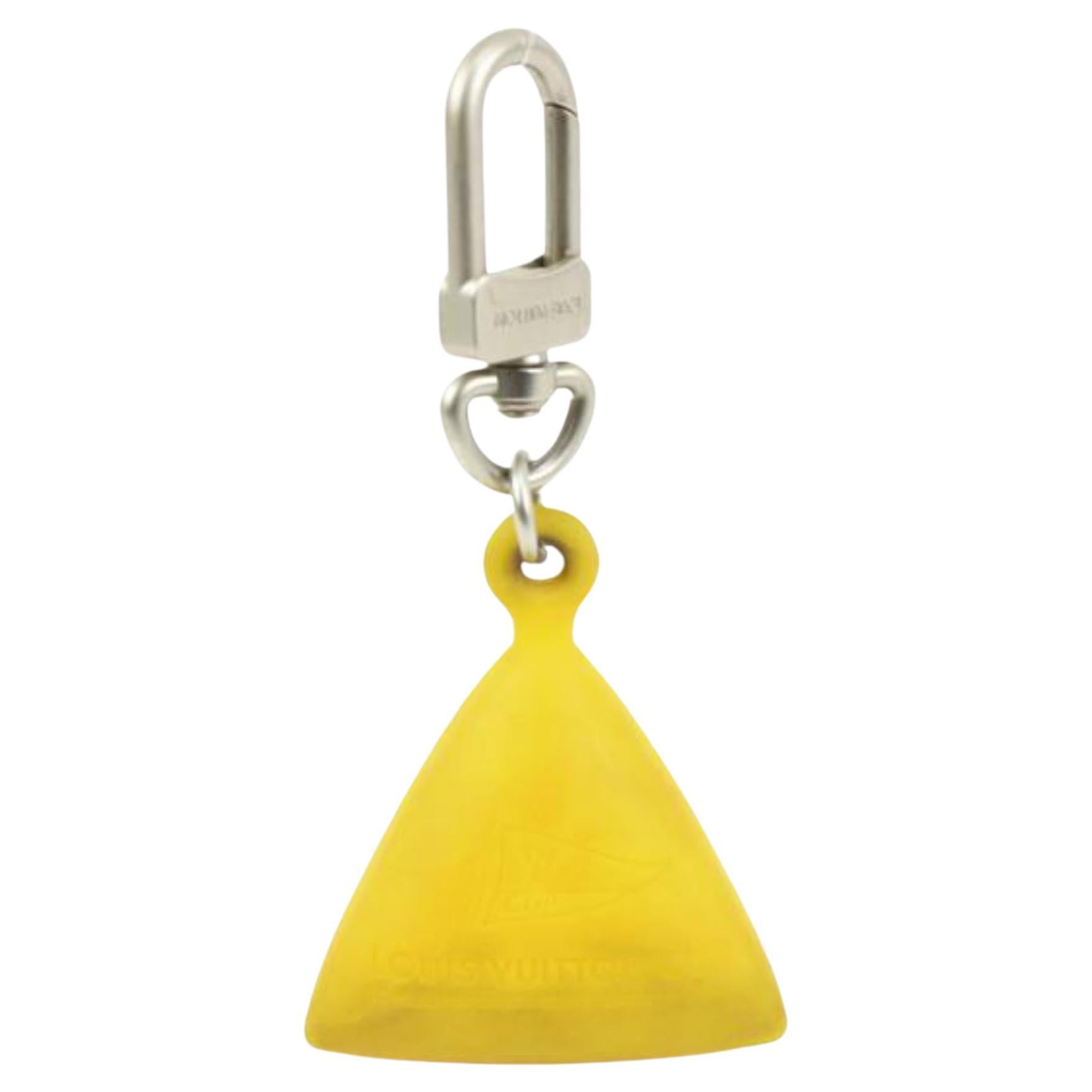Louis Vuitton Yellow LV America's Cup Keychain Pendant Bag Charm 83lk422s For Sale