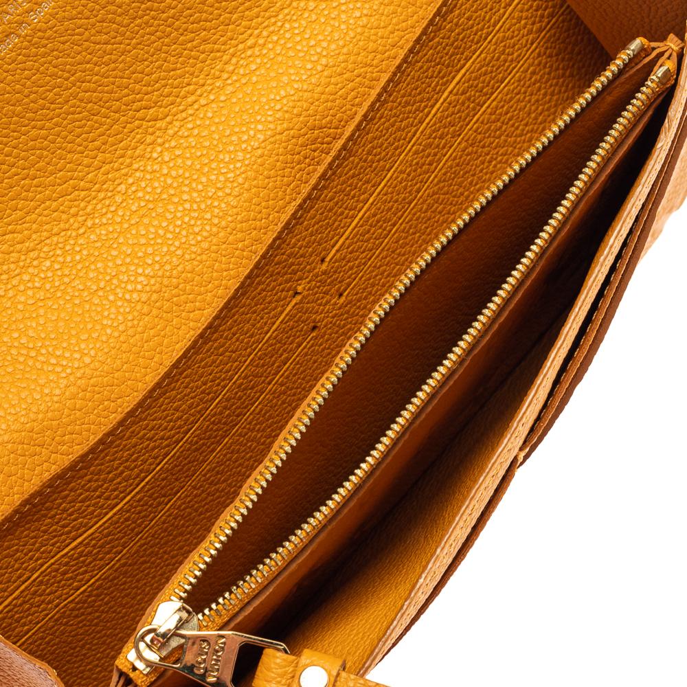 Louis Vuitton Yellow Monogram Empreinte Leather Curieuse Long Wallet 1