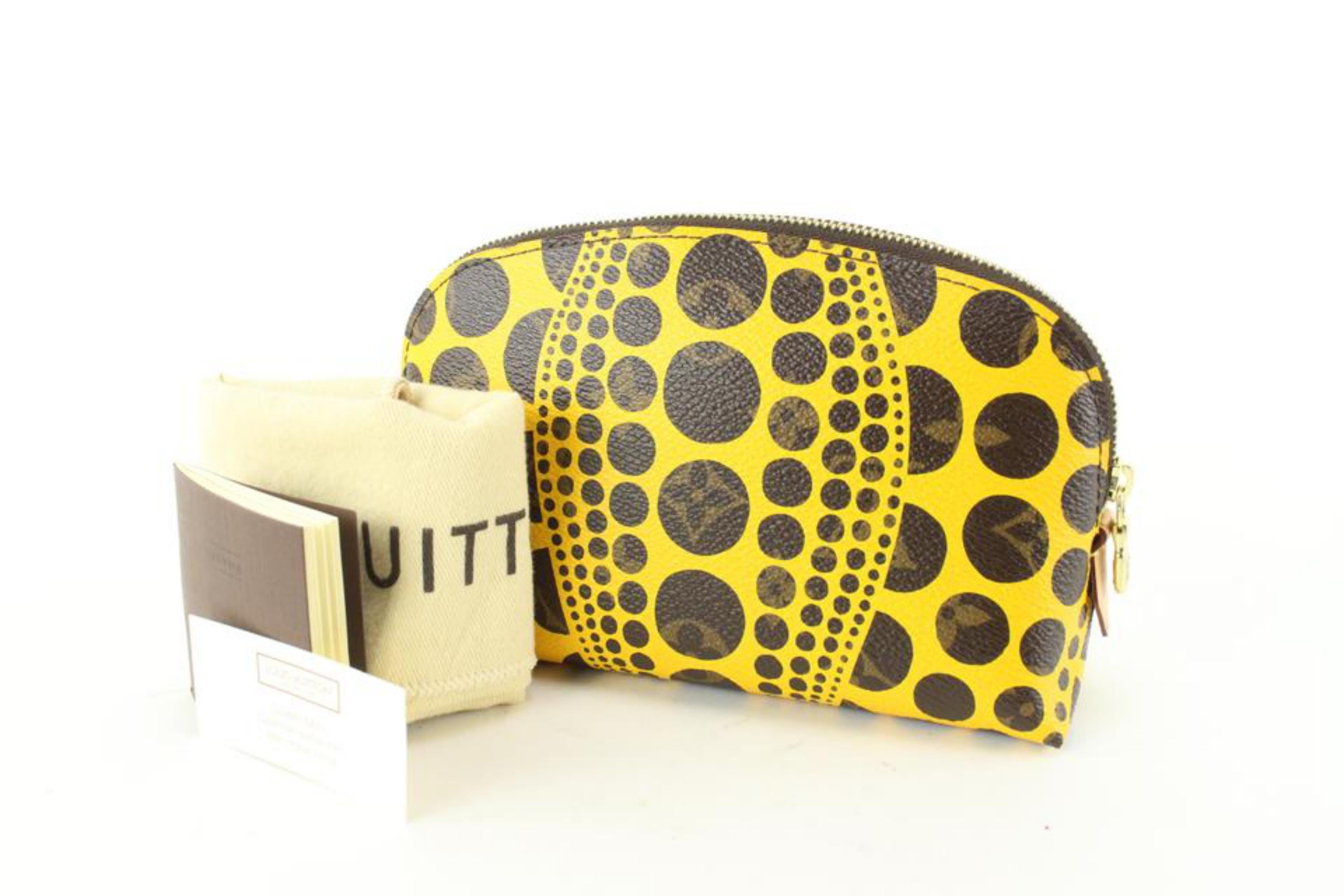 Louis Vuitton Yellow Monogram Kusama Pumpkin Dots Cosmetic Pouch 66lz718s 5