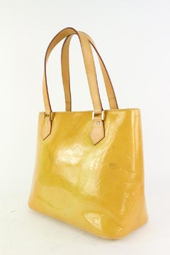 Louis Vuitton Yellow Monogram Vernis Houston Zip Tote bag 23lv104A