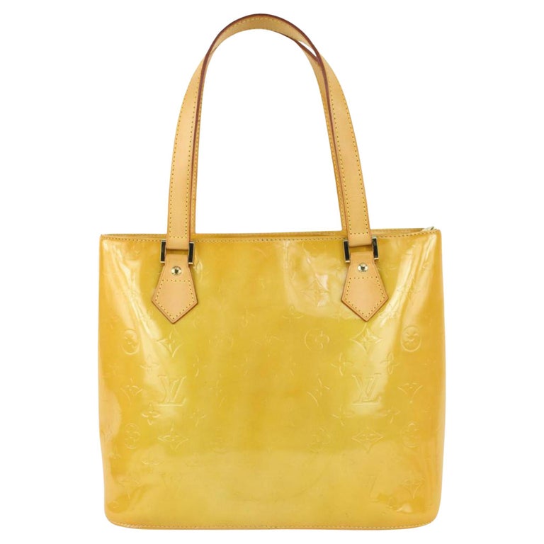 Louis Vuitton Yellow Monogram Vernis Houston Zip Tote bag 23lv104A at  1stDibs  louis vuitton vernis yellow bag, yellow monogram handbag bag,  yellow louis vuitton bag