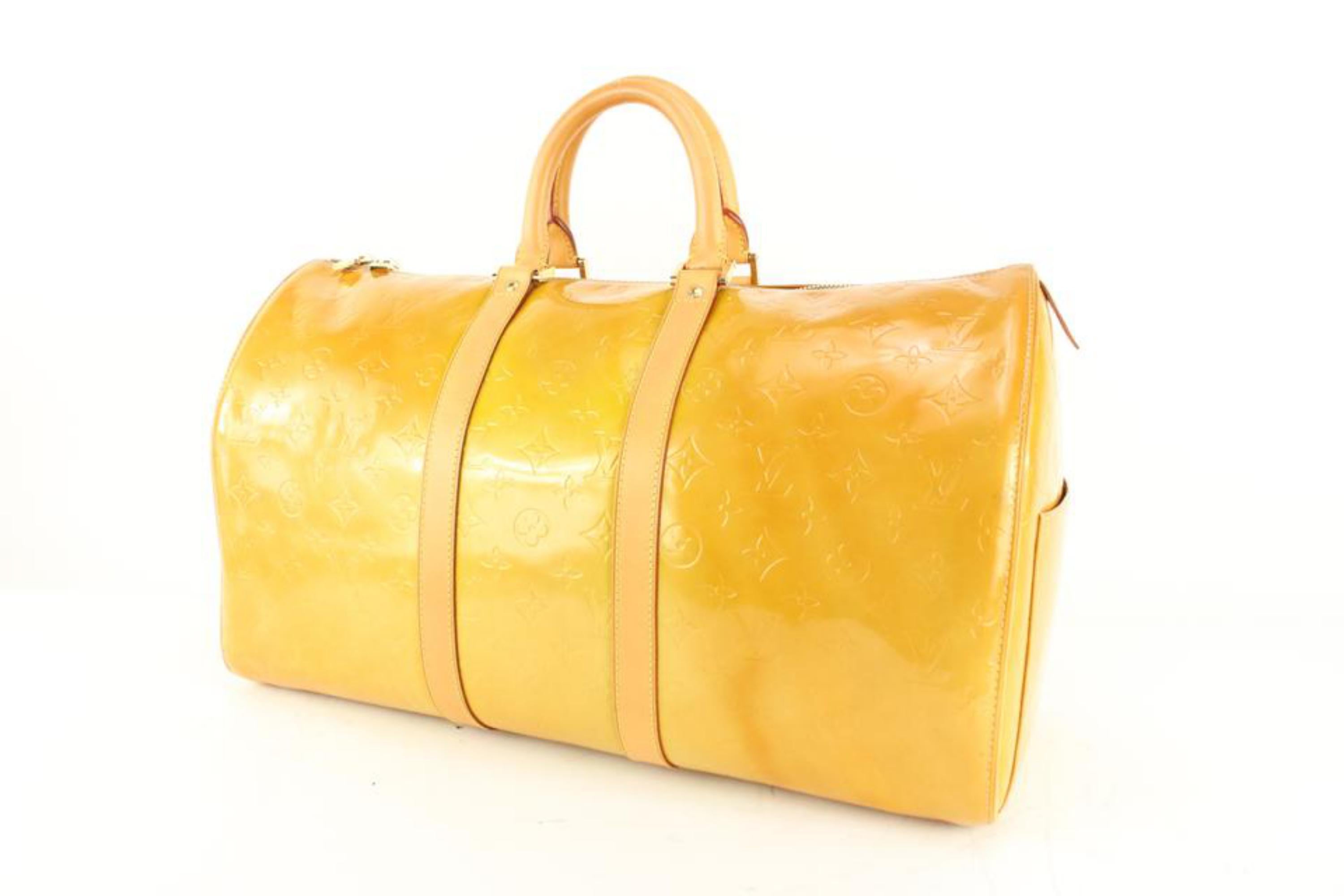 louis vuitton yellow duffle bag