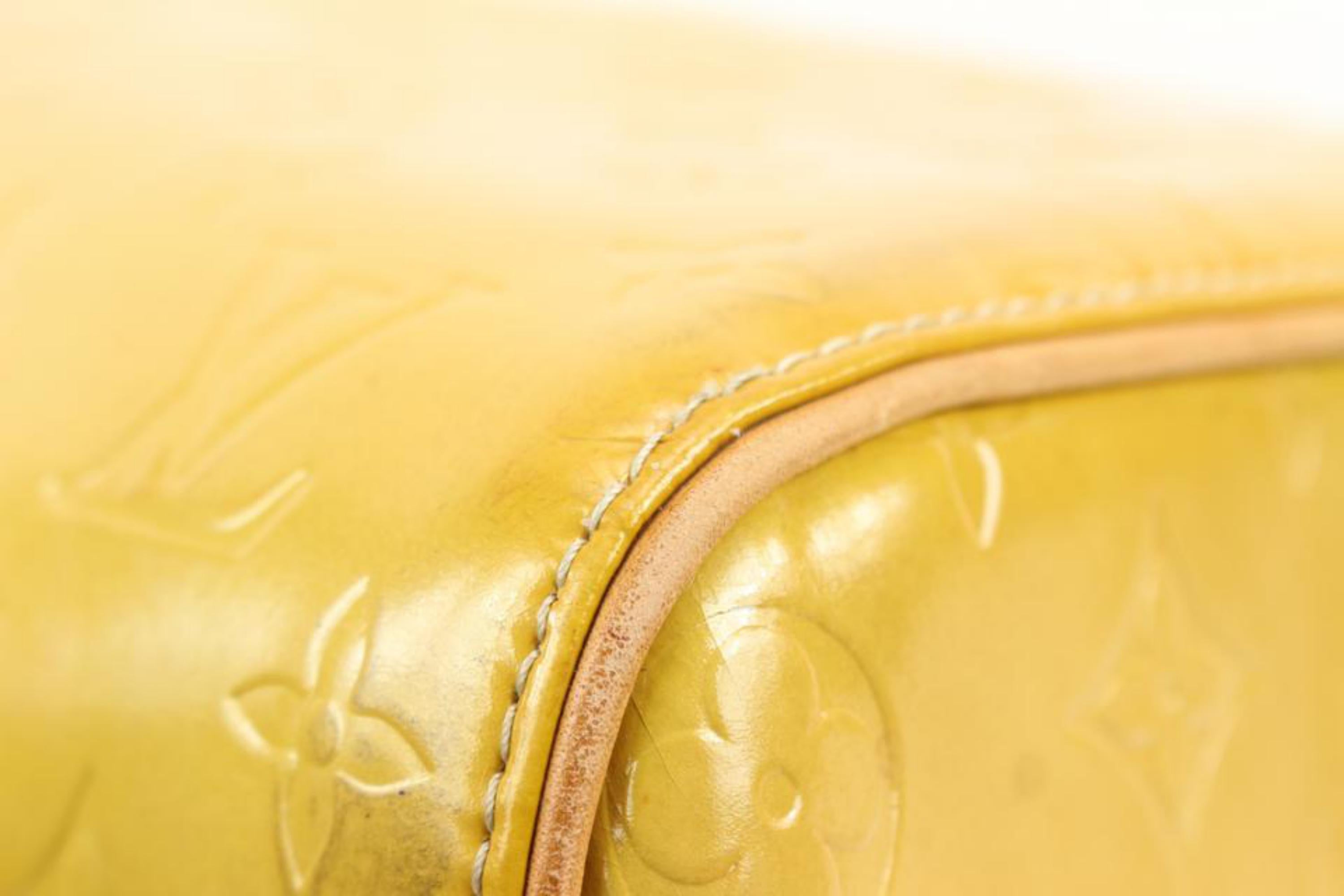 Louis Vuitton Yellow Monogram Vernis Mercer Keepall Duffle Bag 88lv317s 4