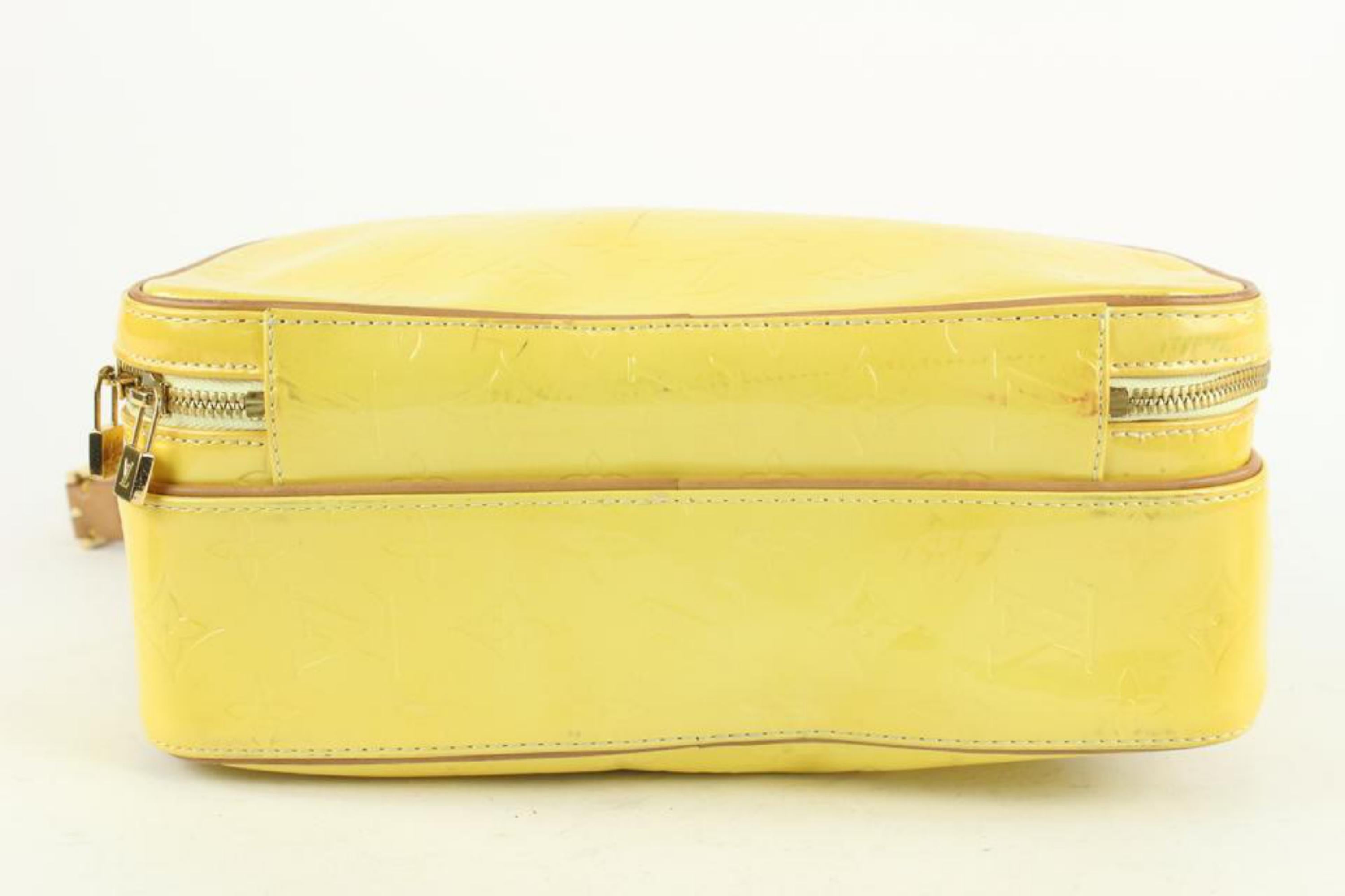 Women's Louis Vuitton Yellow Monogram Vernis Murray Mini Backpack 11LV1103